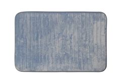 Πατάκι Μπάνιου Memory Foam 60X40cm με Ρίγες Μπλε
