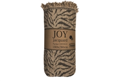 Ριχτάρι Ionion Joy Zebra 180x170cm Καφέ/Μπεζ