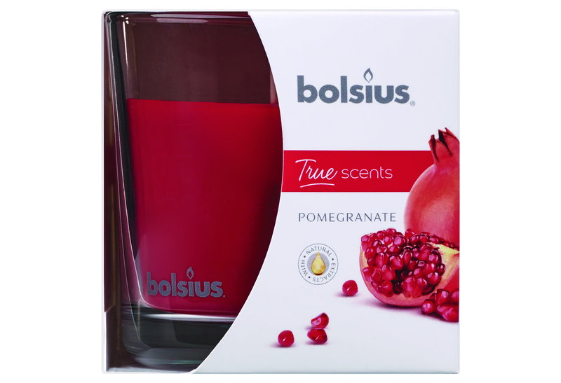 Αρωματικό Κερί Bolsius Pomegranate σε Ποτήρι Φ9,5xΥ9,5cm