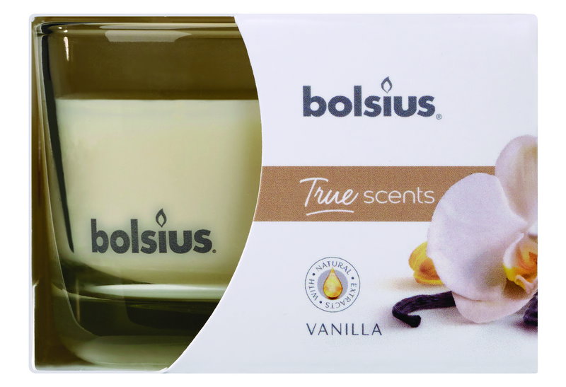 Αρωματικό Κερί Bolsius Vanilla σε Ποτήρι Φ9xΥ6,3cm