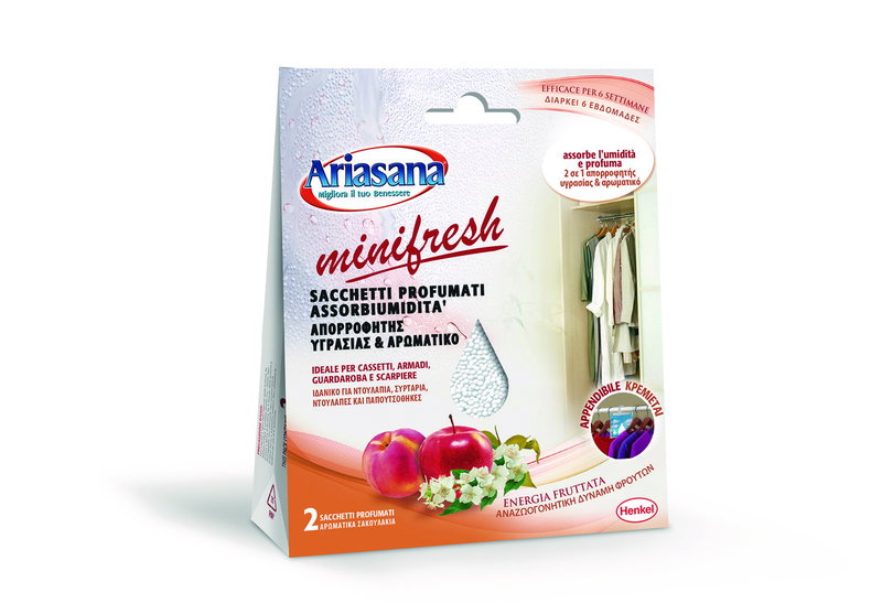 Συλλέκτης Υγρασίας Ariasana Minifresh με Άρωμα Fruit Energy 2x50gr