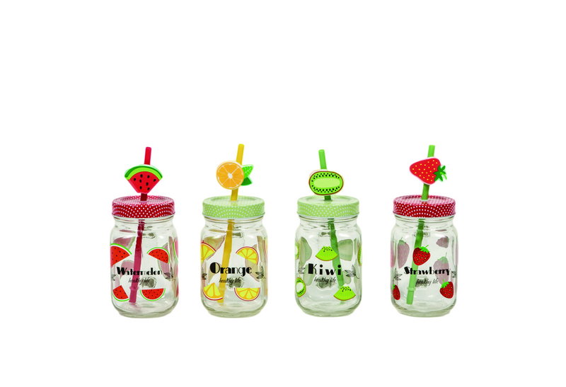 Ποτήρι Νερού Marva Home Fruits 450ml σε 4 Σχέδια