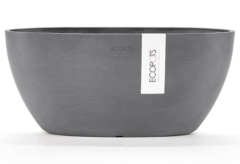 Κασπώ Ecopots Sofia Πλαστικό 13X30X13,5cm Γκρι
