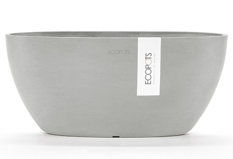 Κασπώ Ecopots Sofia Πλαστικό 13X30X13,5cm Λευκό/Γκρι