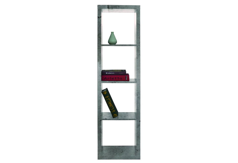 Βιβλιοθήκη Cube Μ41xΠ39xΥ146cm Cement