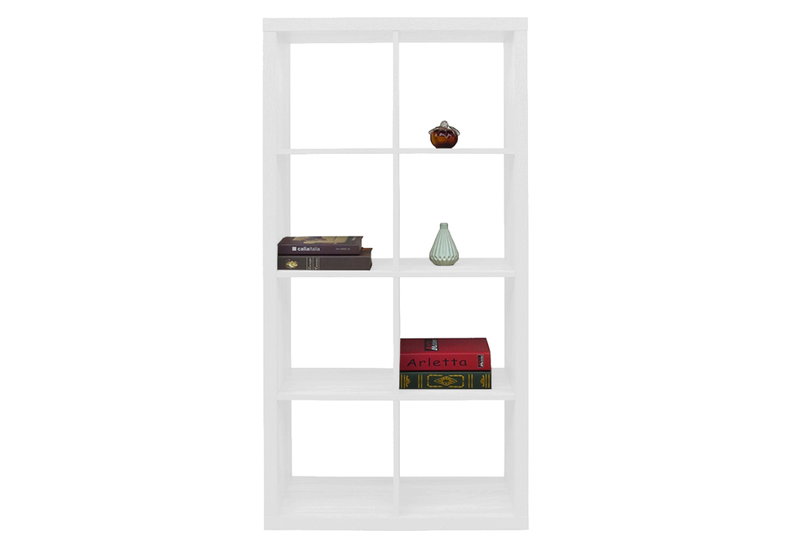 Βιβλιοθήκη Cube Μ76xΠ39xΥ146cm Λευκή