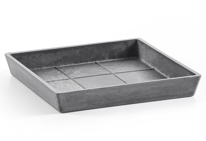 Πιάτο Γλάστρας Ecopots Roterdam 21X21cm Γκρι