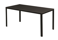 Τραπέζι California Πλαστικό με Μεταλλικά Πόδια 160x80x75cm Ανθρακί