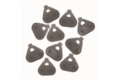 Κλιπ για Πανί Σκίασης Γκρι Σετ 10 τμχ