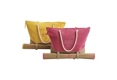 Τσάντα Θαλάσσης Sorbetto Accessori Grapes με Ψάθα σε 2 Χρώματα