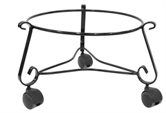 Βάση Γλάστρας 42cm με Ρόδες Μεταλλική Μαύρη