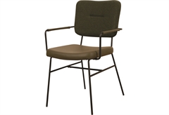 Interium Καρέκλα Τραπεζαρίας με Μπράτσα Iris Πράσινο Σκούρο 61.5x55.5x86cm