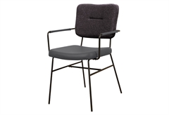 Καρέκλα Τραπεζαρίας Iris Γκρι Σκούρο 61.5x55.5x86cm