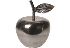 Διακοσμητικό Μήλο 15cm Ασημί από Αλουμίνιο
