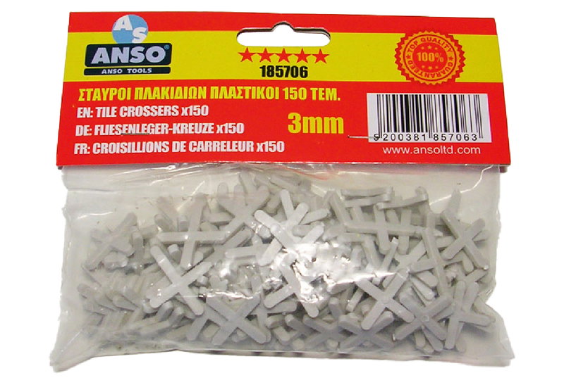 Anso Σετ Σταυροί Πλακιδίων 150 Τεμάχια 3mm
