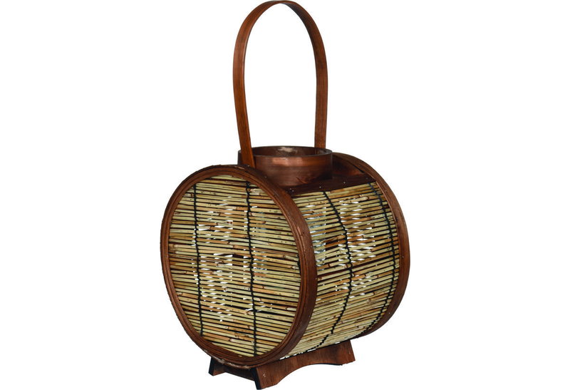 Φανάρι 22X16X25cm Ξύλο/Καλαμι