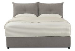 Κρεβάτι Διπλό Interium Paris Ανοιχτό Γκρι για Στρώμα 200x160cm