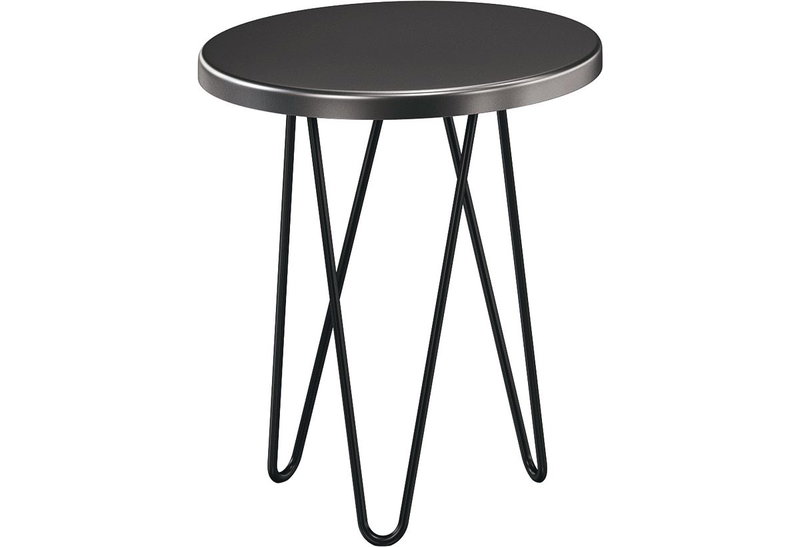 Κομοδίνο Loren Μεταλλικό Μαύρο Φ45xΥ45  cm
