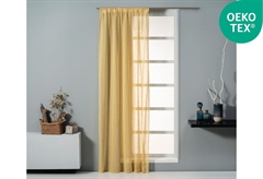 Κουρτίνα Easy Home Erela 270X140cm Σκούρο Κίτρινο Γάζα με Τρέσα