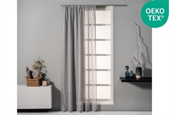 Κουρτίνα Easy Home Carina Linen 270x140cm Σκούρο Γκρι με Τρέσα