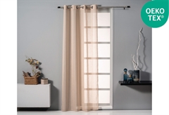 Κουρτίνα Easy Home Leo 260x140cm Μπεζ Γάζα με Τρουκς