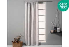 Κουρτίνα Easy Home Musca 270x140cm Γκρι/Ασημί με Τρέσα