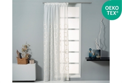 Κουρτίνα Easy Home Laserta 270X140cm Λευκό-Μπεζ Γάζα με Τρέσα