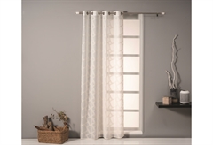 Κουρτίνα Easy Home Amalthea 260x140cm Λευκό/Eκρού με Τρουκς