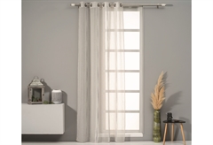 Κουρτίνα Easy Home Arcelia 260x140cm Γκρι/Ασημί με Τρουκς
