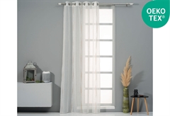 Κουρτίνα Easy Home Arcelia 260x140cm Λευκό/Χρυσό με Τρουκς