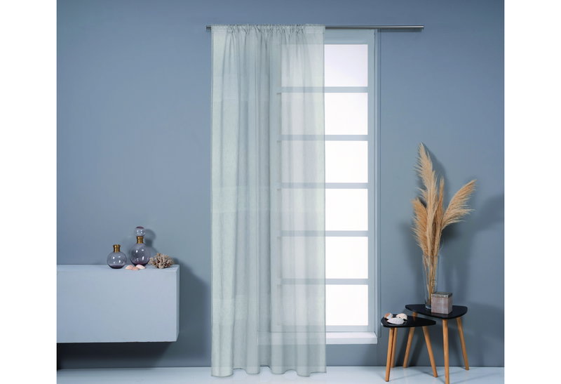 Κουρτίνα Easy Home Aurora 270x140cm Γκρι με Τρέσα