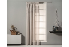Κουρτίνα Easy Home Virgo 270x140cm Μπεζ με Τρέσα