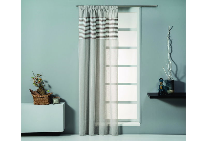Κουρτίνα Easy Home Virgo 270x140cm Μπεζ με Τρέσα