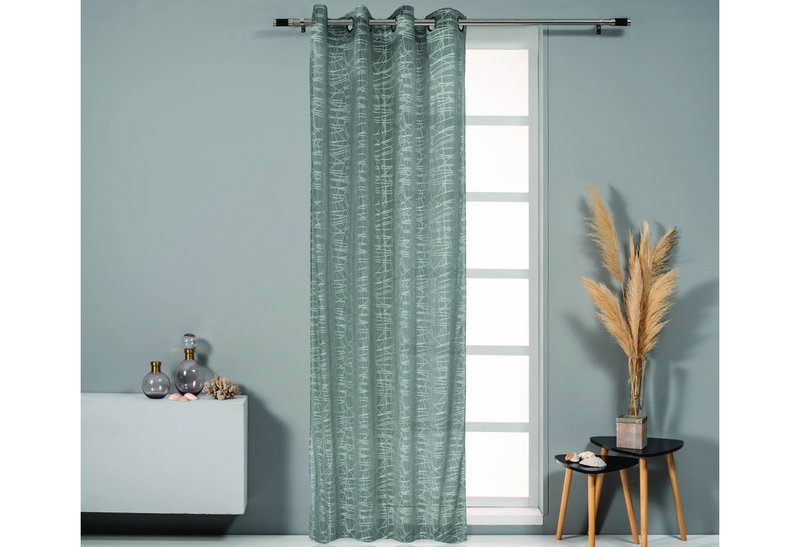 Κουρτίνα Easy Home Noelani 260x140cm Γκρι με Τρουκς