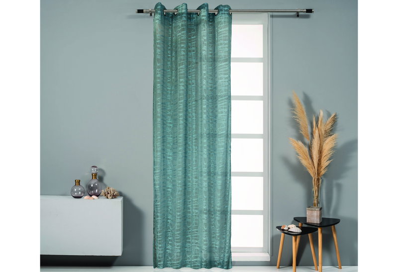 Κουρτίνα Easy Home Noelani 260x140cm Μπλε με Τρουκς