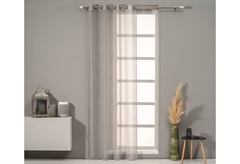 Κουρτίνα Easy Home Kayla 260x140cm Γκρι Εμπριμέ με Τρουκς