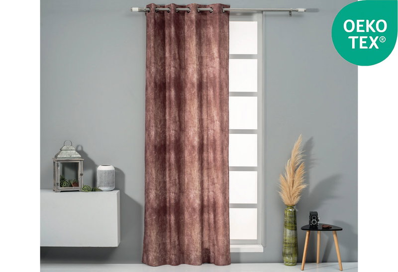 Κουρτίνα Easy Home Belmez 260x140cm Μπορντό με Τρουκς