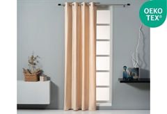 Κουρτίνα Easy Home Pandora Velour 260x140cm Μπεζ με Τρουκς