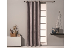Κουρτίνα Easy Home Pandora Velour 260x140cm Γκρι με Τρουκς