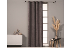 Κουρτίνα Easy Home Orion Κοτλέ 260x140cm Γκρι με Τρουκς