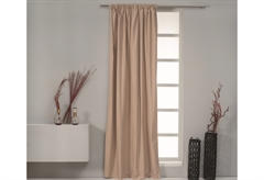 Κουρτίνα Easy Home Qamal Blackout 270x140cm Μπεζ με Τρέσα