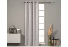 Κουρτίνα Easy Home Kayla Blackout 260x140cm Γκρι Εμπριμέ με Τρουκς
