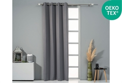 Κουρτίνα Easy Home Hamal 260x140cm Ανθρακί με Τρουκς