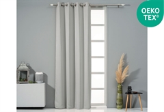 Κουρτίνα Easy Home Hamal 260x140cm Γκρι με Τρουκς