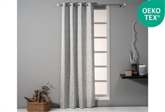 Κουρτίνα Easy Home Calypso 260X140cm Μπεζ-Μπλε Ζακάρ με Τρουκς
