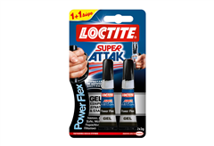 Κόλλα Στιγμής Loctite Super Attak Power Flex 3Gr + 1 Δώρο
