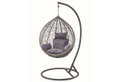 Κουνιστή Πολυθρόνα Spider L Wicker Καλάθι Φ62x94x107 Βάση Φ105x190cm Γκρι