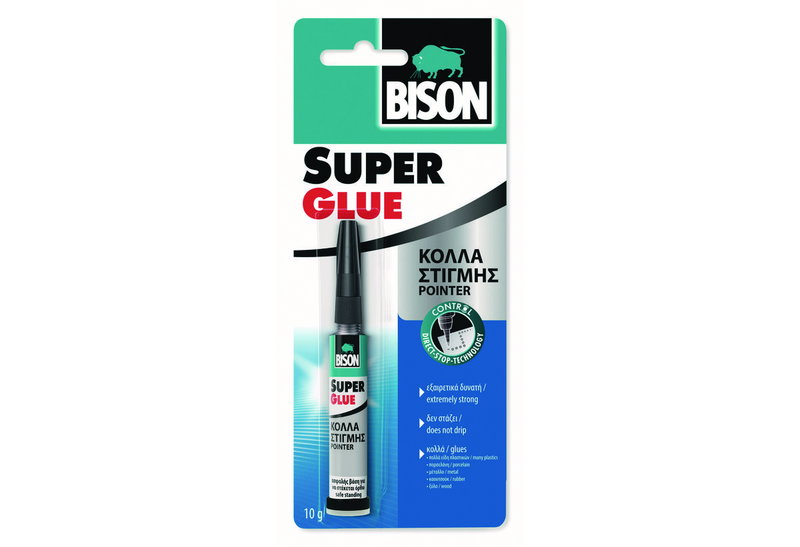 Κόλλα Στιγμής Bison Super Glue Pointer 10Gr με Βάση