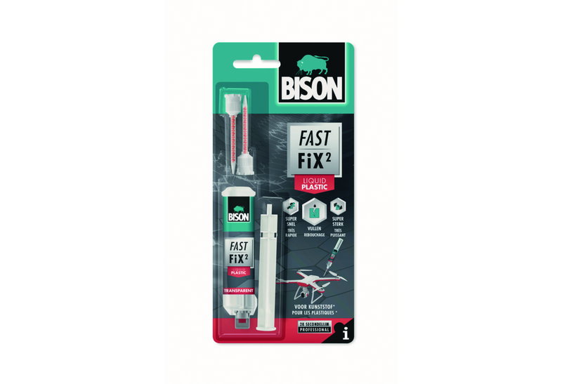 Εποξική Κόλλα Bison Fast Fix2 Liquid Plastic 10ml 2 Συστ. Πλαστικών