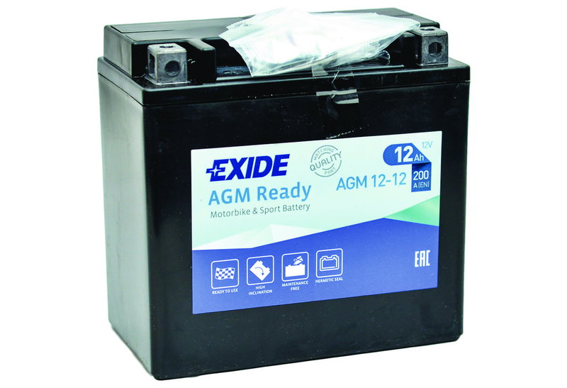 Μπαταρία Μοτοσυκλέτας Exide AGM12-12 12Ah 200A